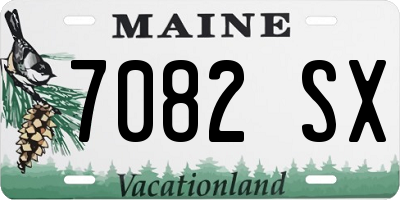 ME license plate 7082SX