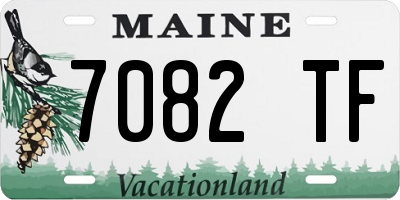 ME license plate 7082TF