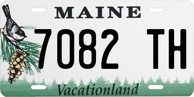 ME license plate 7082TH