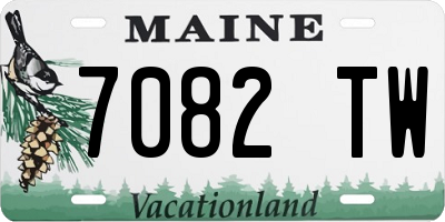 ME license plate 7082TW