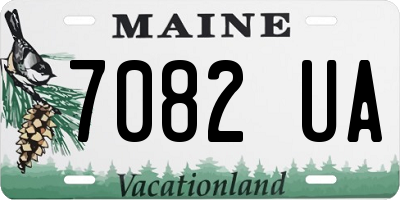 ME license plate 7082UA
