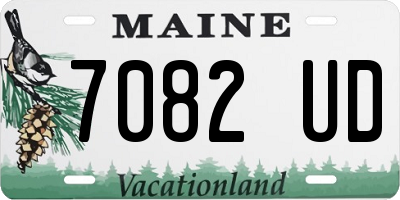 ME license plate 7082UD