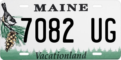 ME license plate 7082UG