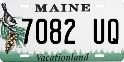 ME license plate 7082UQ