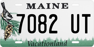 ME license plate 7082UT