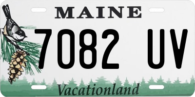 ME license plate 7082UV