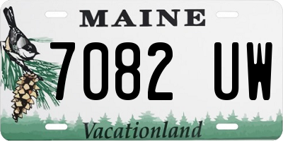 ME license plate 7082UW