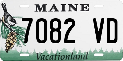 ME license plate 7082VD