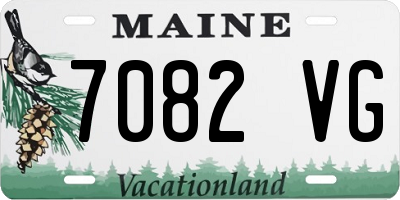 ME license plate 7082VG