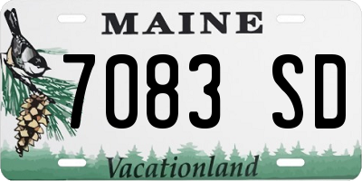 ME license plate 7083SD