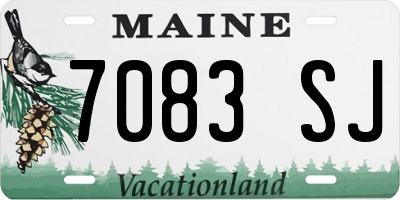 ME license plate 7083SJ