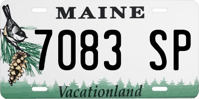 ME license plate 7083SP