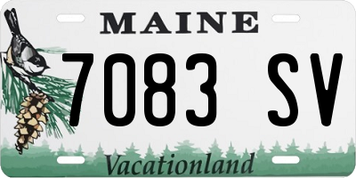 ME license plate 7083SV