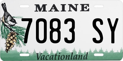 ME license plate 7083SY