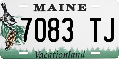 ME license plate 7083TJ
