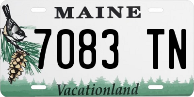 ME license plate 7083TN