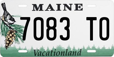 ME license plate 7083TO