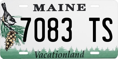 ME license plate 7083TS