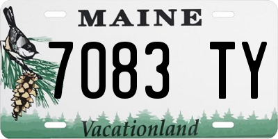 ME license plate 7083TY