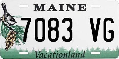 ME license plate 7083VG