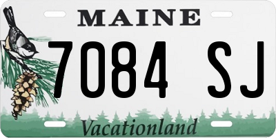 ME license plate 7084SJ
