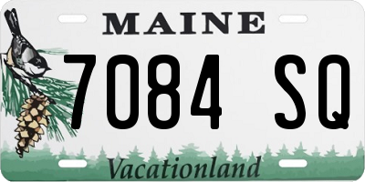 ME license plate 7084SQ