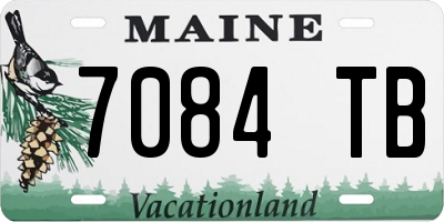 ME license plate 7084TB