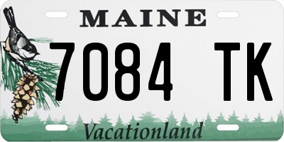 ME license plate 7084TK