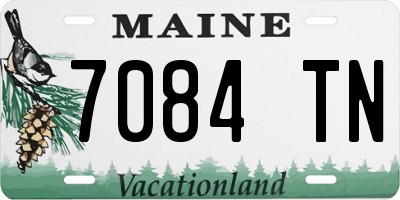 ME license plate 7084TN