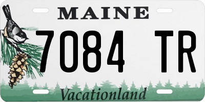 ME license plate 7084TR