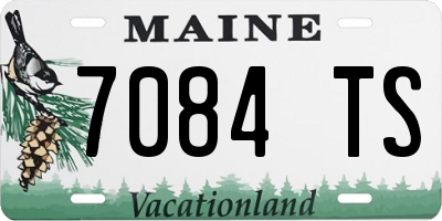 ME license plate 7084TS