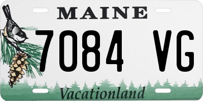 ME license plate 7084VG