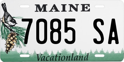 ME license plate 7085SA