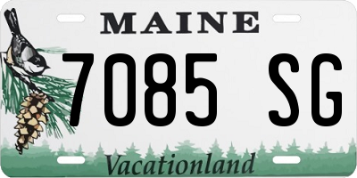 ME license plate 7085SG