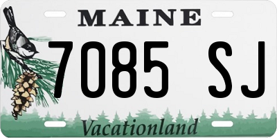 ME license plate 7085SJ