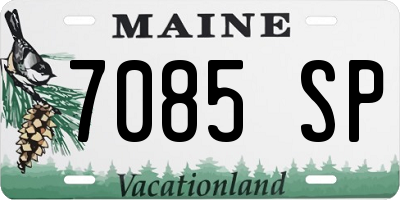 ME license plate 7085SP