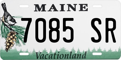 ME license plate 7085SR