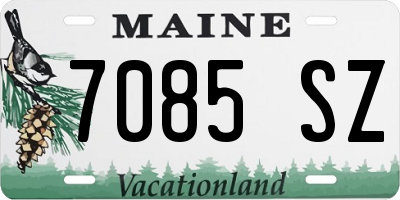 ME license plate 7085SZ