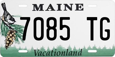 ME license plate 7085TG