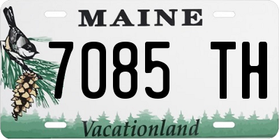 ME license plate 7085TH