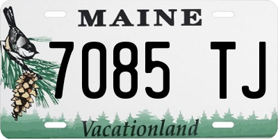 ME license plate 7085TJ