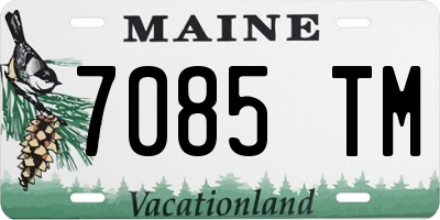 ME license plate 7085TM