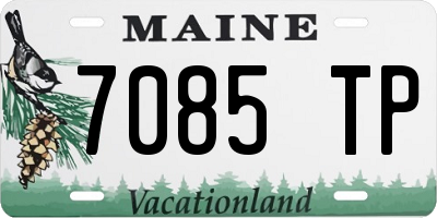 ME license plate 7085TP