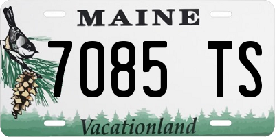 ME license plate 7085TS