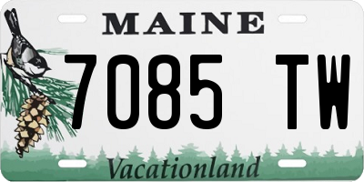 ME license plate 7085TW