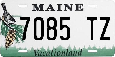 ME license plate 7085TZ