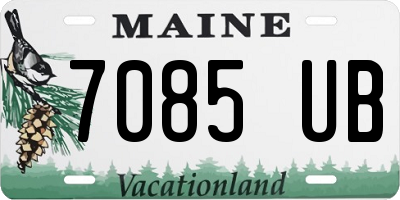 ME license plate 7085UB