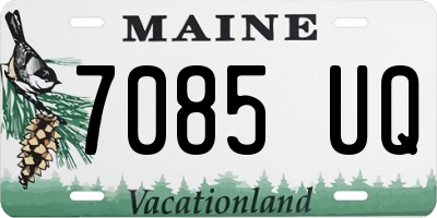 ME license plate 7085UQ