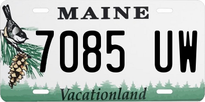 ME license plate 7085UW