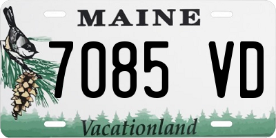 ME license plate 7085VD